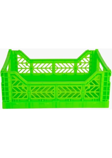 Midibox Neon Yeşil Katlanabilir Kasa, Plastik, Siyah, Tek Ebat, Pratik ve Şık Depolama fiyatları