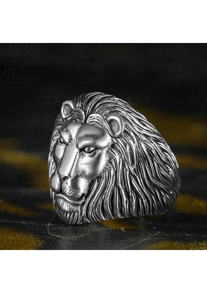 925 Ayar Gümüş 3D Aslan Tasarım Erkek Yüzük fiyatları