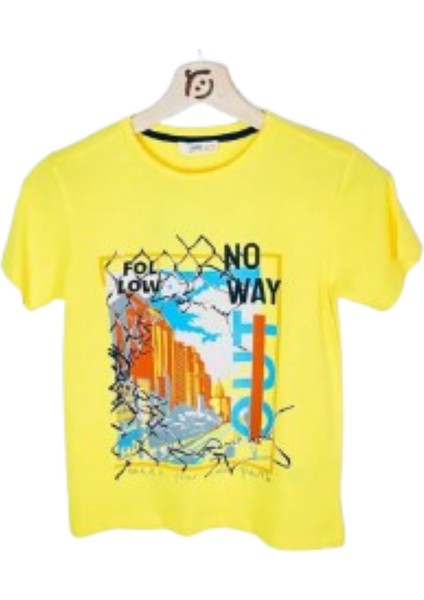 Erkek Çocuk Dijital Baskılı Sarı T-Shirt 11-12 Yaş Sarı modelleri