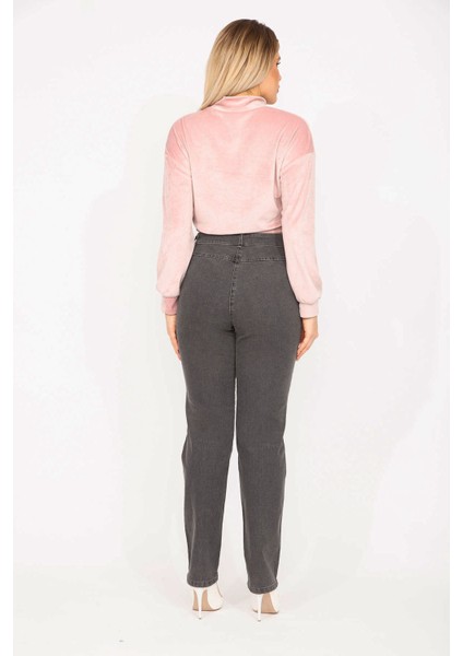 Kadın Antrasit 5 Cep Likralı Kot Pantolon 65N35291 indirimleri