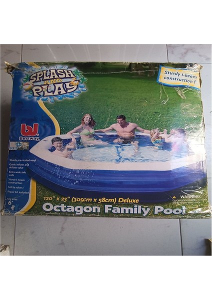 Bestway Renkli şişme havuz, 120x23 cm, pompasız, teşhir ürünü, genişlik 120 cm