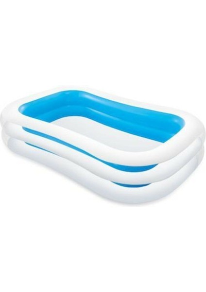 Intex Şeffaf şişme aile havuzu, 262x175x56 cm, pompa hariç, rahat ve eğlenceli kullanım