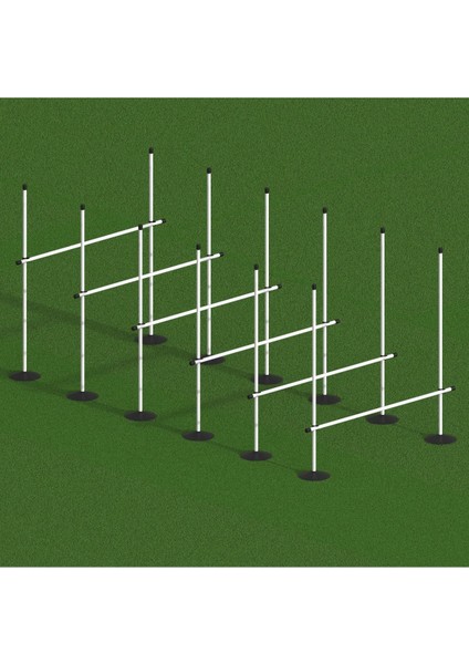 Futbol slalom takımı slalom seti kondisyon seti eğitim seti kauçuk tabanlı set 12'li