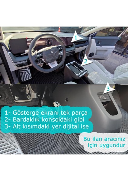 Hyundai Yeni Ionıq 5 3D Havuzlu Paspas Gri 2024-SONRASI Yeni Konsol Ioniq 5 fiyatları