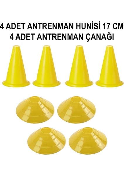 Antrenman hunisi antrenman çanağı antrenman şapkası antrenman konisi 17 cm huni çanak seti 8 parça