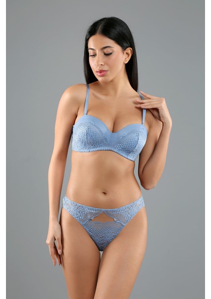 Desteksiz C Cup Sütyen Külot Takım 4018