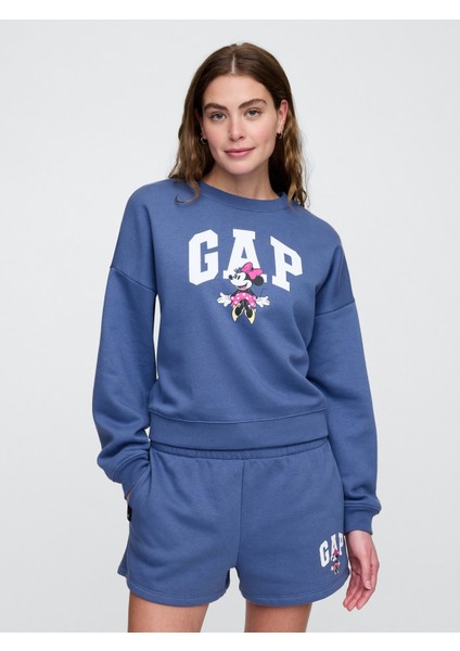 Kadın Mavi Gap Logo Disney Sweatshirt
