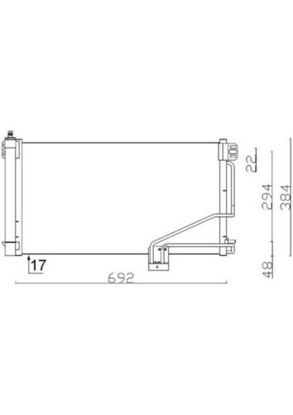 Knecht AC347001S Klima Radyatörü (692×384×17) W203 S203 C 180 C 200 C 200 Cgı M 111.951 (ENO:8FC351301354)