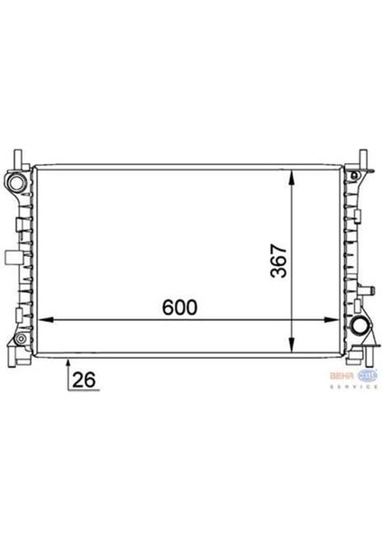 Knecht CR1344000S Su Radyatörü (155×900) Ford Focus I 1.6 Aut. (ENO:8MK376764031)