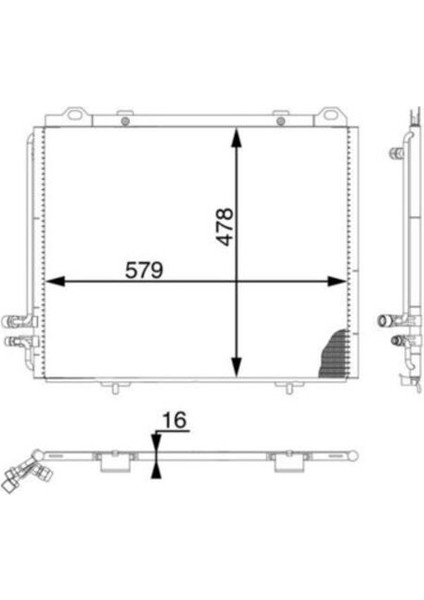 Knecht AC196000S Klima Radyatörü (580×478×16) W210 S210 E 200 E 230 E 240 E 280 M 111.942 (ENO:8FC351036761)