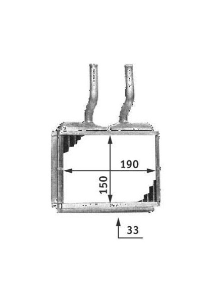 Orıs KOP013032 Kalorifer Radyatörü Brazing Corsa B 93-00 -Tıgra 94-98 -Combo 145X178X32