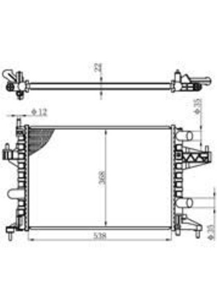 Radyatör 356975 Su Radyatör 24MM Mekanik (Opel Corsa C ; Combo ; Tigra 1.0 1.2 1.4 1.2/1.4 16V 00-)