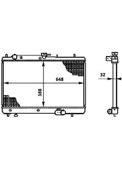 Orıs BKI021016 Radyatör Brazing Kia Sephia 93 375X648X16