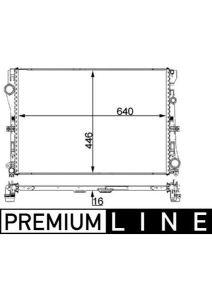 Knecht CR2100000P Su Radyatörü (640×446×16) W205 S205 C205 C 180 C 200 C 220 D M 274.910 (ENO:8MK376908091)