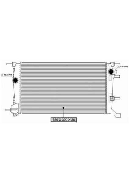 Orıs BRN065026 Radyatör Brazing Fluence 2.0i Megane Iıı 1.9-2.0dcı-2.0i Mek 650X378X26