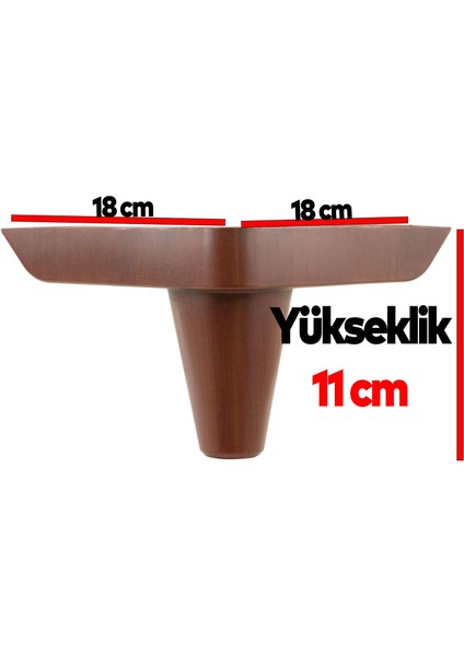 Mobilya Koltuk Kanepe Tv Ünitesi Destek Ayağı 11 cm Ahşap Desenli Ayakları 20'li Set fiyatları