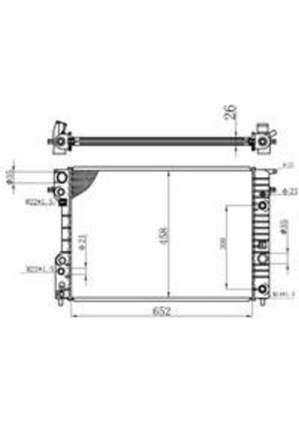 Orıs BOP132026 Radyatör Brazing Omega B 2.5-2.6-3.0-3.2 95-98 Ac Otom 652X458X26