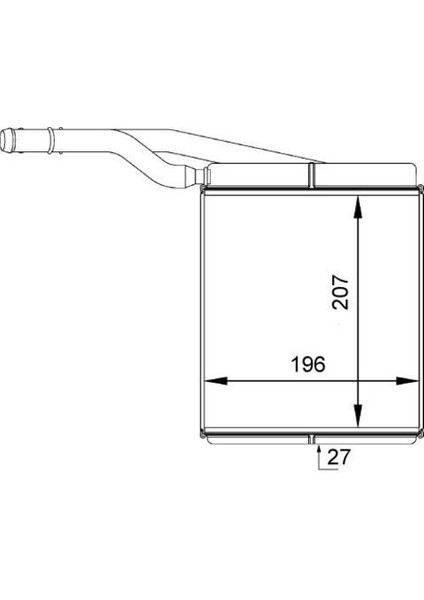 Orıs KFR014042 Kalorifer Radyatörü Brazing Focus-Tourneo Connect 1.6 16V-1.8 16V-1.8 Tdı 2195X187X40