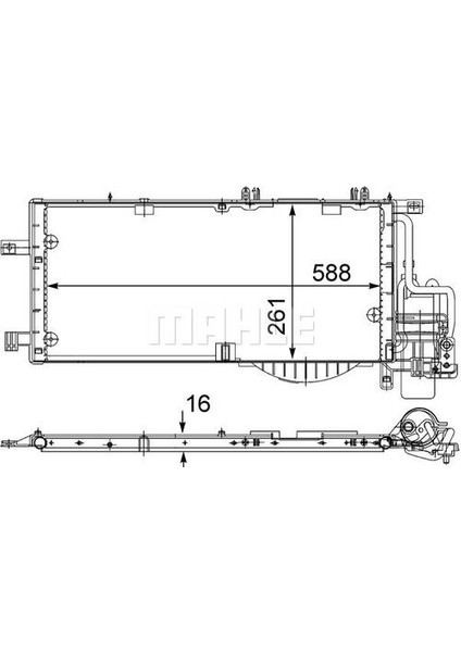 Knecht AC336000S Klima Radyatörü (541×265×17) Corsa C Combo C 1.3 Cdtı 1.7 Cdtı 04- Z13DT Z17DTH (ENO:8FC351301204)