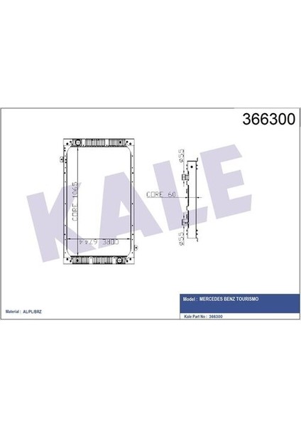 Oto Radyatör 0909231AB Radyatör Al/pl/brz Tourısmo