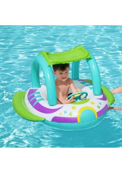 34149 Bestway 1,07M x 1,12M Space Splash Gölgelikli Bebek Teknesi Botu