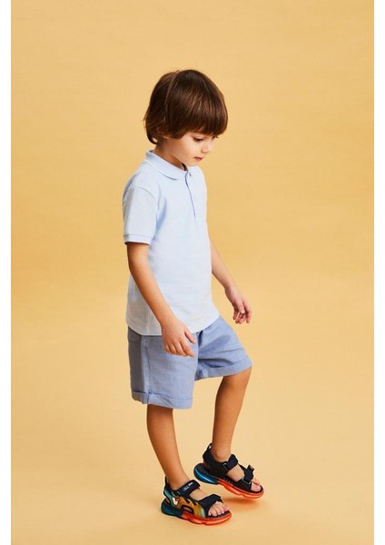 Jack 332.P25y.256 Erkek Çocuk Işıklı Sandalet Lacivert 26-30