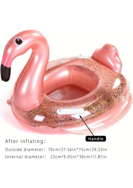 Gölgelikli Flamingo Figürlü Bebek Deniz Simidi 1-6 Yaş Intex Şişirme Pompası 1 Adet Onarım Yaması