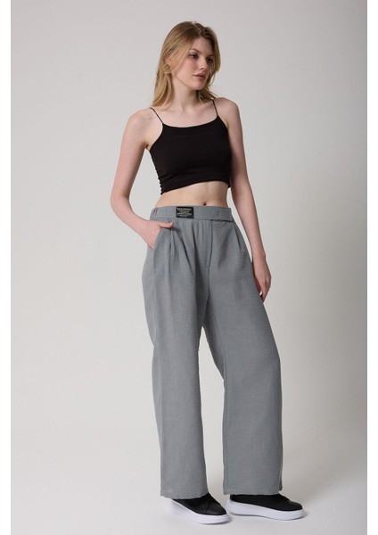 Kadın Yüksek Bel Cırtlı Palazzo Pantolon fiyatları