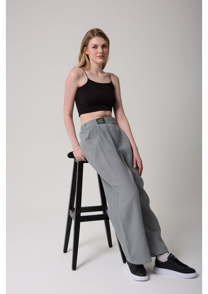 Kadın Yüksek Bel Cırtlı Palazzo Pantolon modelleri