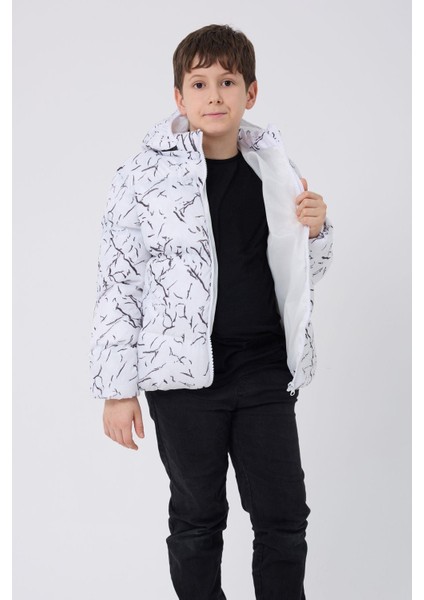 Spor Erkek Spor Çocuk Çıkabilir Kapüşonlu Su ve Rüzgar Geçirmez Cepli Mont & Kaban & Parka
