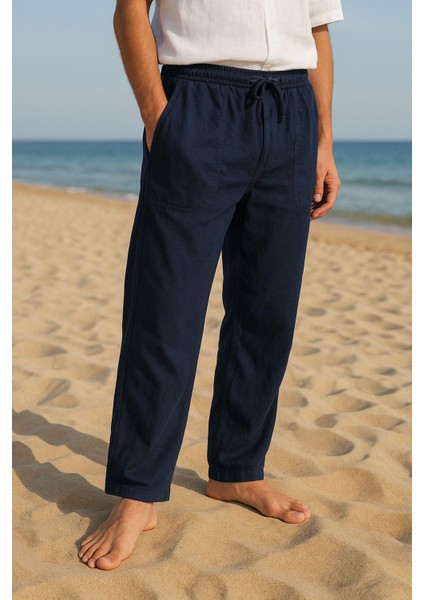 Erkek Keten Bol Kesim Pantolon fiyatları