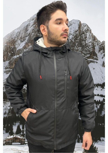 Spor Erkek Kürklü Su ve Rüzgar Geçirmez Kapüşonlu Mont & Kaban & Parka fırsatları