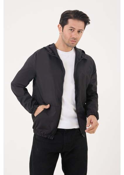 Spor erkek kapüşonlu su ve rüzgar geçirmez cepli ıçi astarlı oversize yağmurluk fırsatları