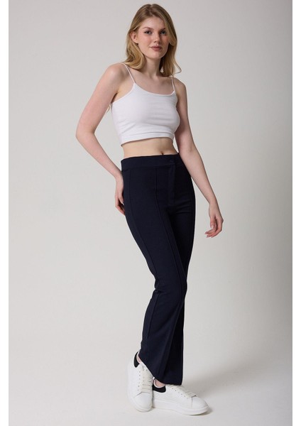 Kadın Yüksek Bel Toparlayıcı Ispanyol Paça Palazzo Pantolon modelleri
