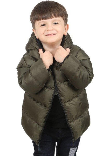 Spor Erkek Spor Çocuk Polarlı Kapüşonlu Su Geçirmez Rüzgara Mont - Kaban