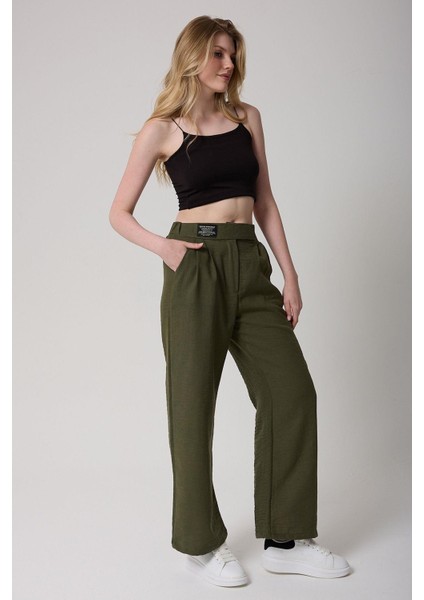 Kadın Yüksek Bel Cırtlı Palazzo Pantolon modelleri
