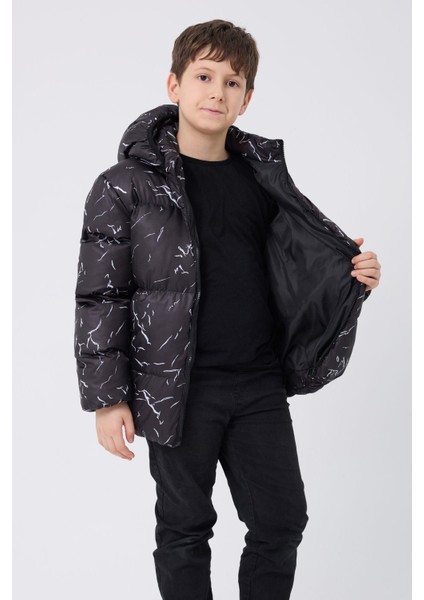 Spor Erkek Çocuk Çıkabilir Kapüşonlu Su ve Rüzgar Geçirmez Cepli Mont & Kaban & Parka fırsatları