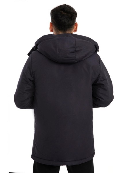 Spor Erkek Polarlı Su ve Rüzgar Geçirmez Kapüşonlu Mont & Kaban & Parka