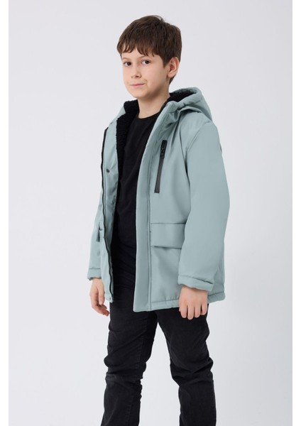 Spor Erkek Spor Çocuk Kürklü Su ve Rüzgar Geçirmez Kapüşonlu 3 Cep Mont & Kaban & Parka fiyatları