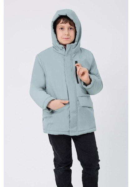 Spor Erkek Spor Çocuk Kürklü Su ve Rüzgar Geçirmez Kapüşonlu 3 Cep Mont & Kaban & Parka modelleri