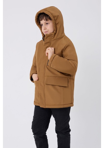 Spor Erkek Spor Çocuk Kürklü Su ve Rüzgar Geçirmez Kapüşonlu 3 Cep Mont & Kaban & Parka fiyatları