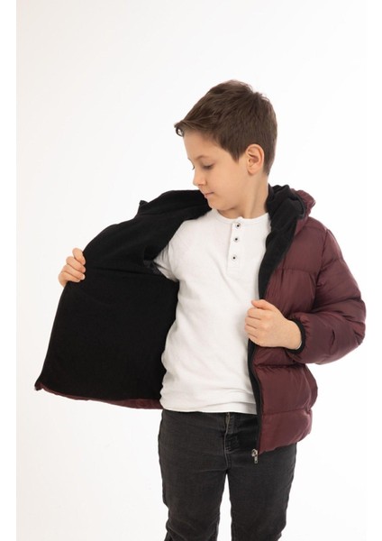 Spor Erkek Çocuk Polarlı Kapüşonlu Su Geçirmez Rüzgara Dayanıklı Cepli Mont modelleri