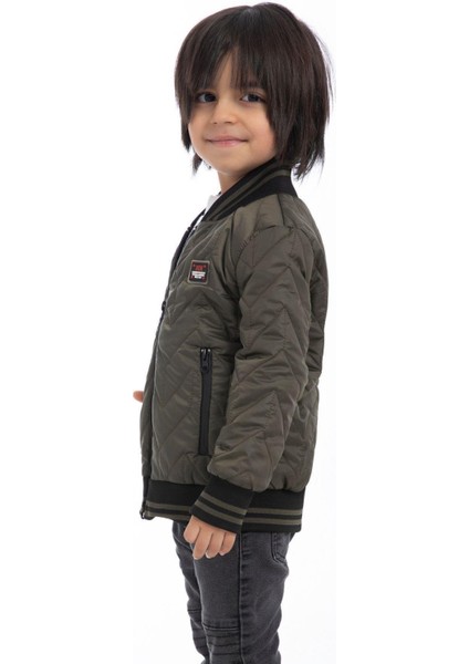 Spor Erkek Çocuk Kolej Yaka Astarlı Su ve Rüzgar Geçirmez Fermuarlı Cep Mont Ceket