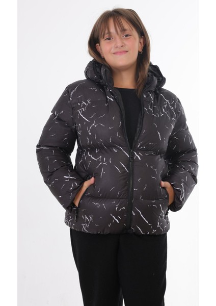 Spor Kız Çocuk Çıkabilir Kapüşonlu Su ve Rüzgar Geçirmez Cepli Mont & Kaban & Parka modelleri