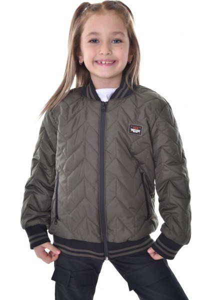 Spor Kız Çocuk Kolej Yaka Astarlı Su ve Rüzgar Geçirmez Fermuarlı Cep Mont Ceket fiyatları