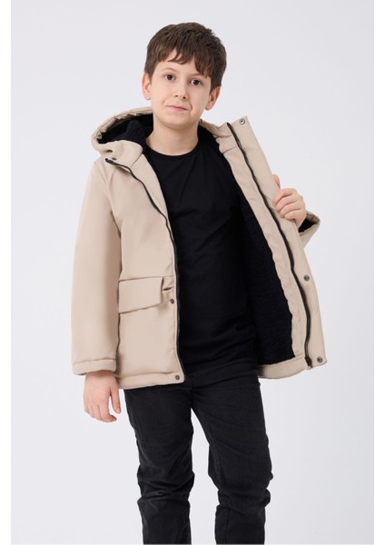 Spor Erkek Çocuk Kürklü Su Ve Rüzgar Geçirmez Kapüşonlu 3 Cep Mont & Kaban & Parka fiyatları