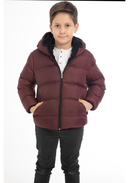 Spor Erkek Spor Çocuk Polarlı Kapüşonlu Su Geçirmez Rüzgara Dayanıklı Cepli Mont