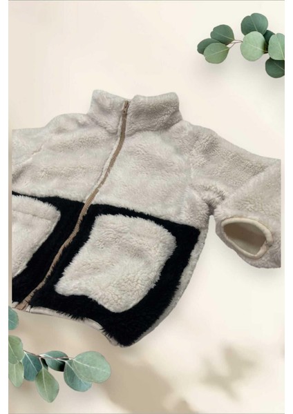 Spor Kız Çocuk Peluş Cepli Fermuarlı Welsoft Mont