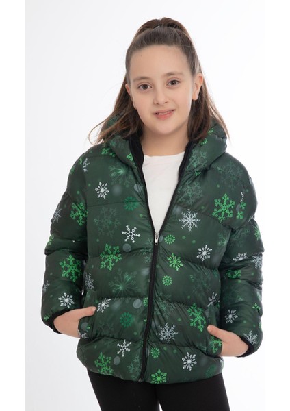 Spor Kız Çocuk Pusula Desen Polar Su Ve Rüzgar Geçirmez Kapüşonlu Cepli Mont fiyatları