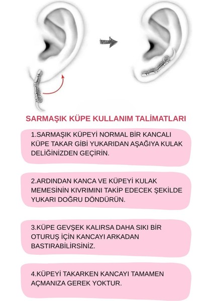 925 Ayar Rodyum Gezegen Yatay Sarmaşık Gümüş Küpe modelleri